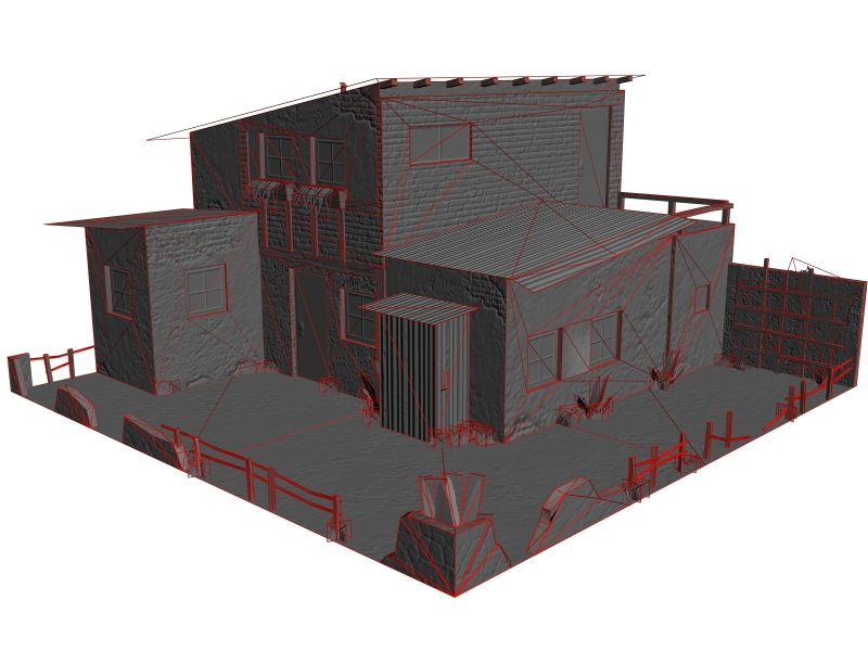 11_LowPoly_House_Wire_Normal